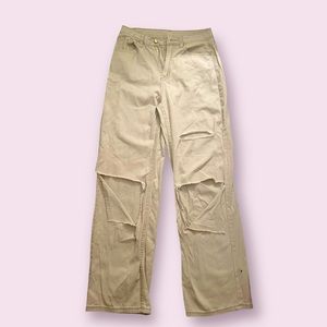 Tan ripped jeans, size small, from shein